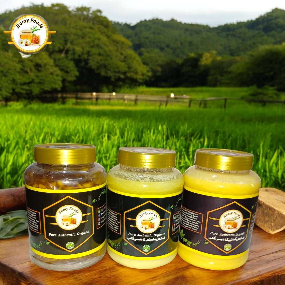 HF4 - Desi Flavor Trio (Cow Desi Ghee 1 KG + Buffalo Desi Ghee 1 KG + Special Mix Pickle 1 KG)