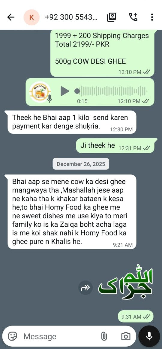 100% Pure Cow Desi Ghee – No Mixing, No Chemicals